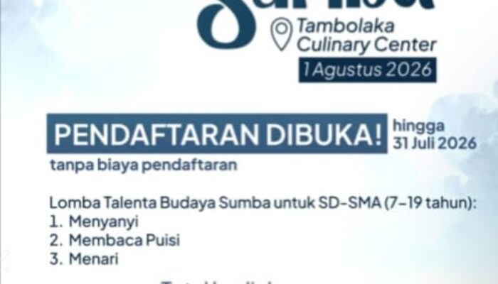 KKN-PPM UGM Buka Lomba Talenta Budaya Sumba 2026 di SBD, Pelajar SD-SMA Diajak Tampilkan Bakat