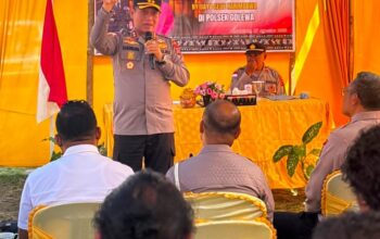 Perdana Sambangi Polsek Golewa, Kapolres Ngada Minta Personel Perkuat Disiplin