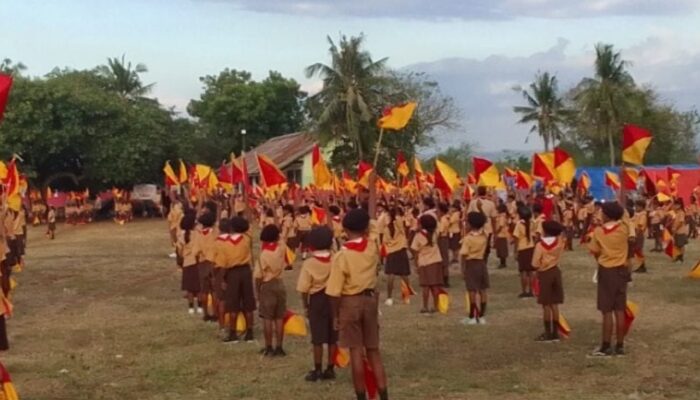 Kemping Pramuka di SDN Pogo Lede Diikuti 19 Sekolah, Siswa Belajar Mandiri dan Peduli Lingkungan